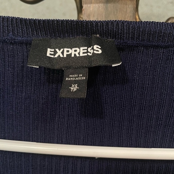 Express Deep Blue Knit Top - Picture 3 of 3
